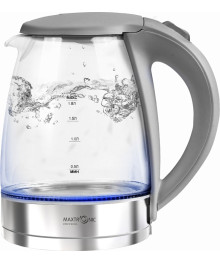 Чайник MAXTRONIC MAX-425 стекл, серый, нерж (1,8 л, 1,5 кВт) (12/уп)