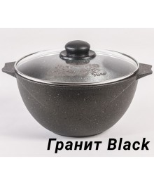 Мечта Казан для плова литой 4л АП Гранит Black со ст крышкой арт 54802 (5)Соковородки  Мечта оптом, казаны