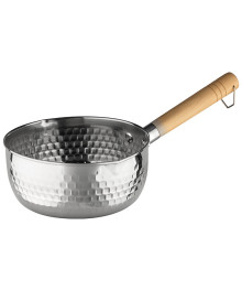 Mallony Ковш DOMESTICO, 1.8 л, из нерж стали рифлёный, с деревянной ручкой с подвесом доставкой - Новосибирск, Новокузнецк, Горно-Алтайск. Низкие цены, большой ассортимент посуды оптом