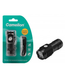 Фонарь Camelion LED 29358 (фонарь аккум. 3,7В, черный, 3 LED, 3 Вт, 5 реж., Type - C, блист.)ари Camelion оптом. Большой каталог фонарей Camelion оптом по низкой цене со склада в Новосибирске.
