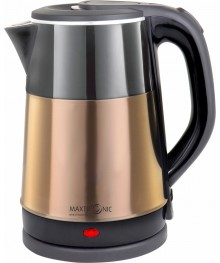 Чайник MAXTRONIC MAX-607 коричн+чёрн (2,2л, двойн стенки, колба нерж, диск 1,8кВт) 16/упибирске. Чайник двухслойный оптом - Василиса, Delta, Казбек, Galaxy, Supra, Irit, Магнит. Доставка