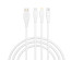 Кабель USB - 3в1 BY Base USB(A)-Type-C/microUSB/iP, 18W, 1,2 м, 3A, PVC, белыйВостоку. Адаптер Rolsen оптом по низкой цене. Качественные адаптеры оптом со склада в Новосибирске.