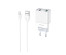 Блок пит USB сетевой  BOROFONE BA39A, QC3.0, 2хUSB-А, 3А + кабель (AM-microBM), 1 м, белый (42/168)USB Блоки питания, зарядки оптом с доставкой по России.