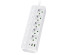 сет/фильтр QUMO Power Bar 5 выключаемых розеток, 3м, белый, 2500Вт, 10A, 3*1мм медь, 2USB, 1Type-C