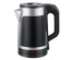 Чайник MAXTRONIC MAX-507 чёрн, нерж (2л, двойн стенки, колба нерж, диск 1,5кВт) 12/упибирске. Чайник двухслойный оптом - Василиса,  Delta, Казбек, Galaxy, Supra, Irit, Магнит. Доставка