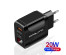 Блок пит USB сетевой  Орбита OT-APU54 черный с TYPE-C и USB (PD+QC3.0, 4000mA)