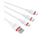 Кабель USB - 3в1 BOROFONE BX17 Enjoy AM-8pin (Lightning)/microBM/Type-C  1 метр, 2.4A, ПВХ, белыйВостоку. Адаптер Rolsen оптом по низкой цене. Качественные адаптеры оптом со склада в Новосибирске.