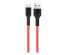 Кабель USB - TYPE C  HOCO U31 1 метр, 3A, нейлон, красный (30/300)