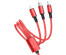 Кабель USB - 3в1 BOROFONE BX72 AM-8pin Lightning/microBM/Type-C 1 метр, 2A, нейлон, красный (360)Востоку. Адаптер Rolsen оптом по низкой цене. Качественные адаптеры оптом со склада в Новосибирске.